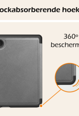 Nomfy Hoesje Geschikt voor Kobo Clara Colour Hoes Book Case Trifold - Hoes Geschikt voor Kobo Clara Colour Hoesje Book Cover Met Screenprotector - Grijs