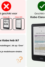 Nomfy Hoesje Geschikt voor Kobo Clara Colour Hoes Book Case Trifold - Hoes Geschikt voor Kobo Clara Colour Hoesje Book Cover Met Screenprotector - Rood