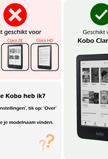 Nomfy Hoesje Geschikt voor Kobo Clara BW Hoes Book Case Trifold - Hoes Geschikt voor Kobo Clara BW Hoesje Book Cover - Rosé Goud
