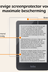 Nomfy Hoesje Geschikt voor Kobo Clara BW Hoes Book Case Trifold - Hoes Geschikt voor Kobo Clara BW Hoesje Book Cover Met Screenprotector - Donkerblauw