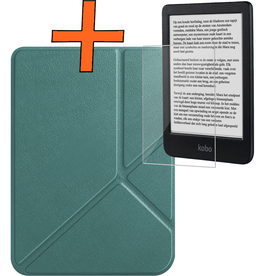 Nomfy Nomfy Kobo Clara BW Hoesje Trifold Met Screenprotector - Donkergroen