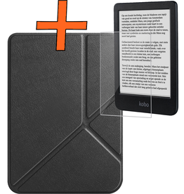 Nomfy Nomfy Kobo Clara BW Hoesje Trifold Met Screenprotector - Zwart