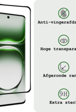 BASEY. Screenprotector Geschikt voor Oppo Reno12 Screenprotector Beschermglas Full Cover - Screenprotector Geschikt voor Oppo Reno12 Screen Protector Full Cover