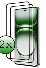 BASEY. Screenprotector Geschikt voor Oppo Reno12 Screenprotector Beschermglas Full Cover - Screenprotector Geschikt voor Oppo Reno12 Screen Protector Full Cover - 2 Stuks