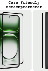 BASEY. Screenprotector Geschikt voor Oppo Reno12 Screenprotector Beschermglas Full Cover - Screenprotector Geschikt voor Oppo Reno12 Screen Protector Full Cover - 2 Stuks