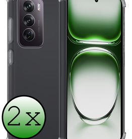 BASEY. BASEY. Oppo Reno12 Hoesje Shockproof - Transparant - 2 PACK