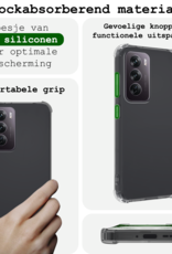 BASEY. Hoesje Geschikt voor Oppo Reno12 Hoesje Shock Proof Cover Case Shockproof - Hoes Geschikt voor Oppo Reno12 Hoes Siliconen Back Case - Transparant - 2 PACK
