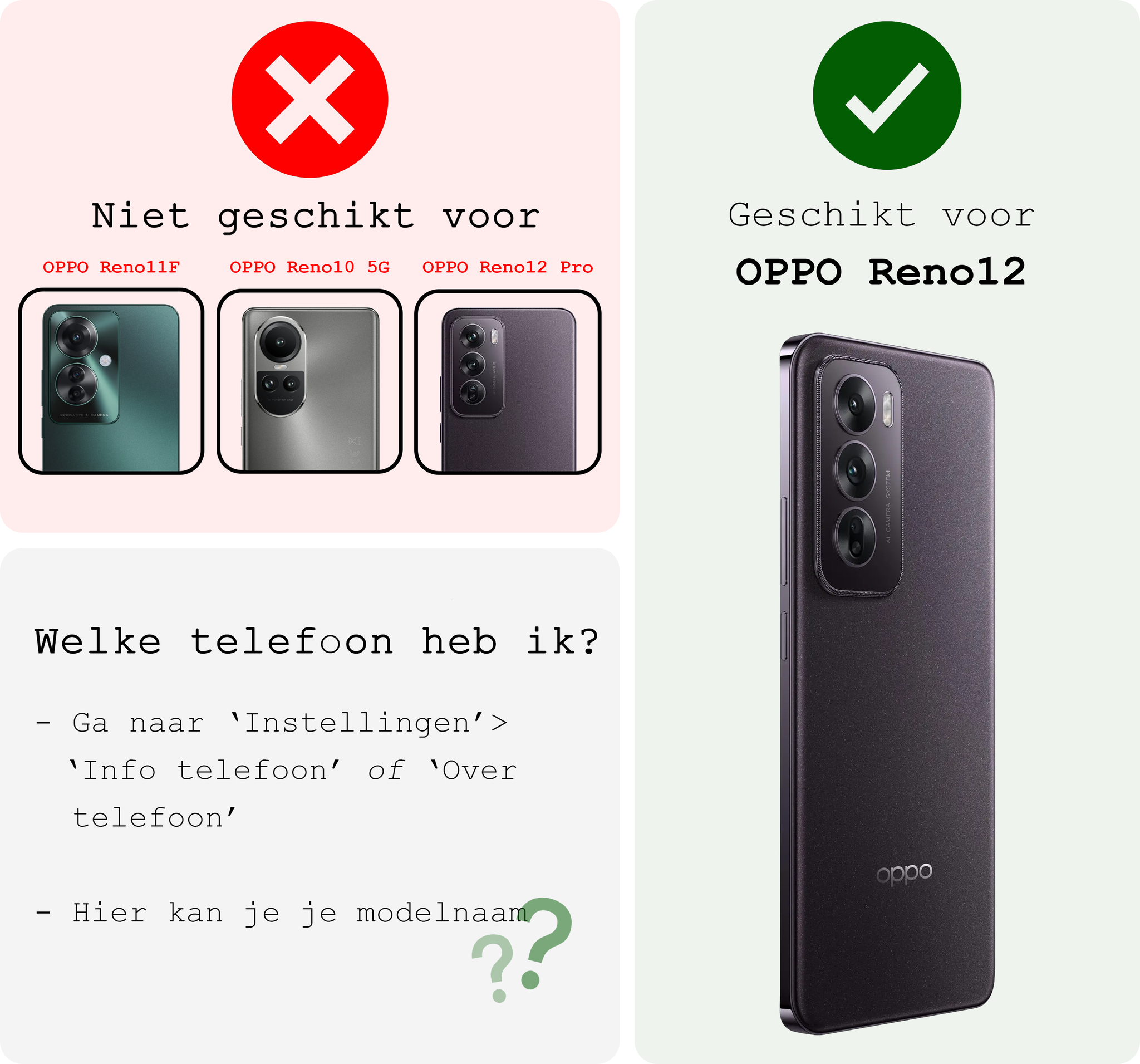 BASEY. Hoesje Geschikt voor Oppo Reno12 Hoesje Shock Proof Cover Case Shockproof - Hoes Geschikt voor Oppo Reno12 Hoes Siliconen Back Case - Transparant - 2 PACK