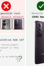 BASEY. Hoesje Geschikt voor Oppo Reno12 Hoesje Shock Proof Cover Case Shockproof Met Screenprotector - Hoes Geschikt voor Oppo Reno12 Hoes Siliconen Back Case - Transparant