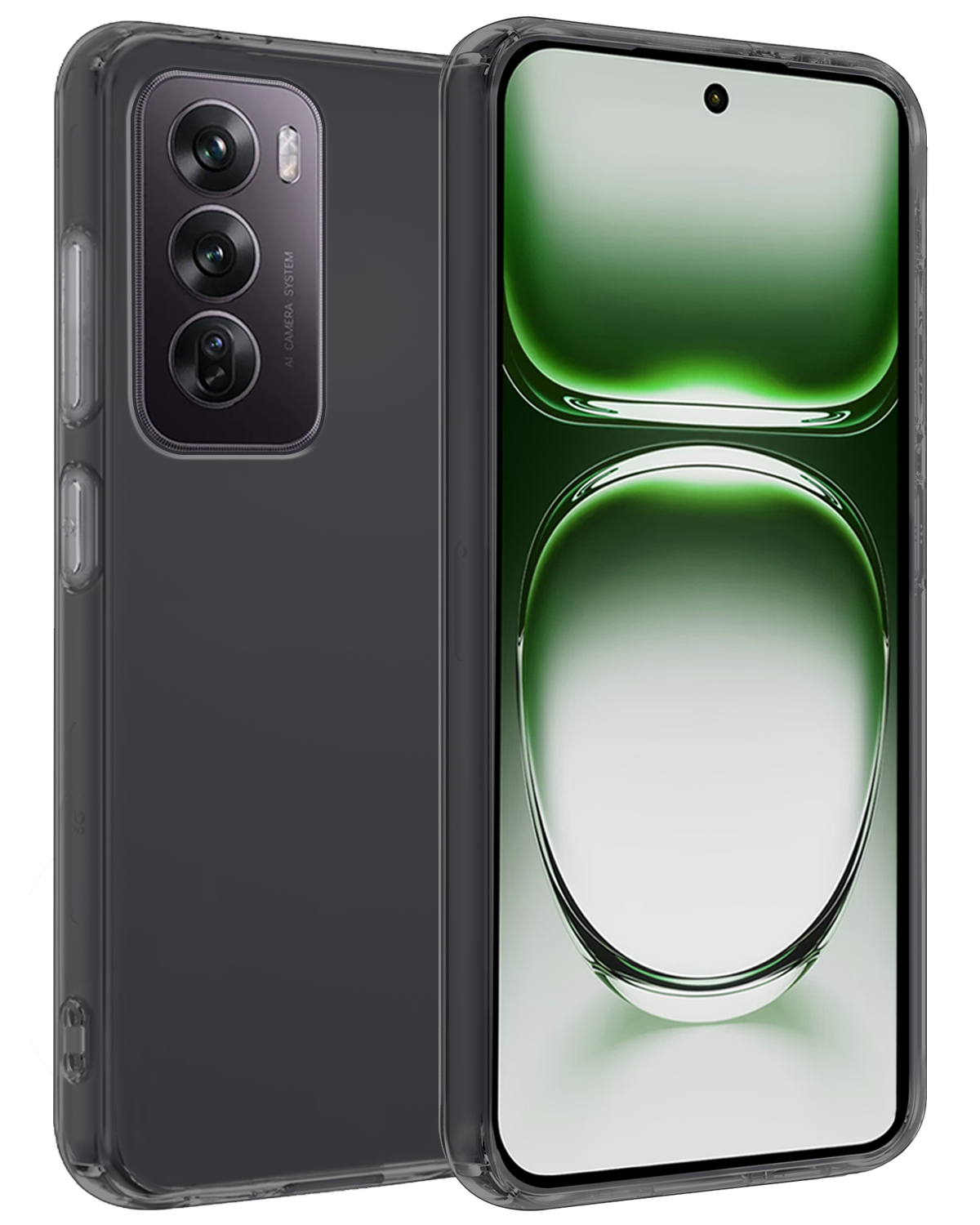 BASEY. Hoes Geschikt voor Oppo Reno12 Hoesje Siliconen Back Cover Case - Hoesje Geschikt voor Oppo Reno12 Hoes Cover Hoesje - Transparant