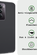 BASEY. Hoes Geschikt voor Oppo Reno12 Hoesje Siliconen Back Cover Case - Hoesje Geschikt voor Oppo Reno12 Hoes Cover Hoesje - Transparant