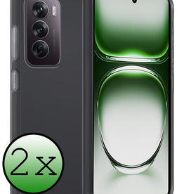 BASEY. BASEY. Oppo Reno12 Hoesje Siliconen - Transparant - 2 PACK