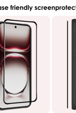 NoXx Screenprotector Geschikt voor Oppo Reno12 Screenprotector Tempered Glass Gehard Glas Full Cover - 2x