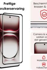 NoXx Screenprotector Geschikt voor Oppo Reno12 Screenprotector Tempered Glass Gehard Glas Full Cover - 3x