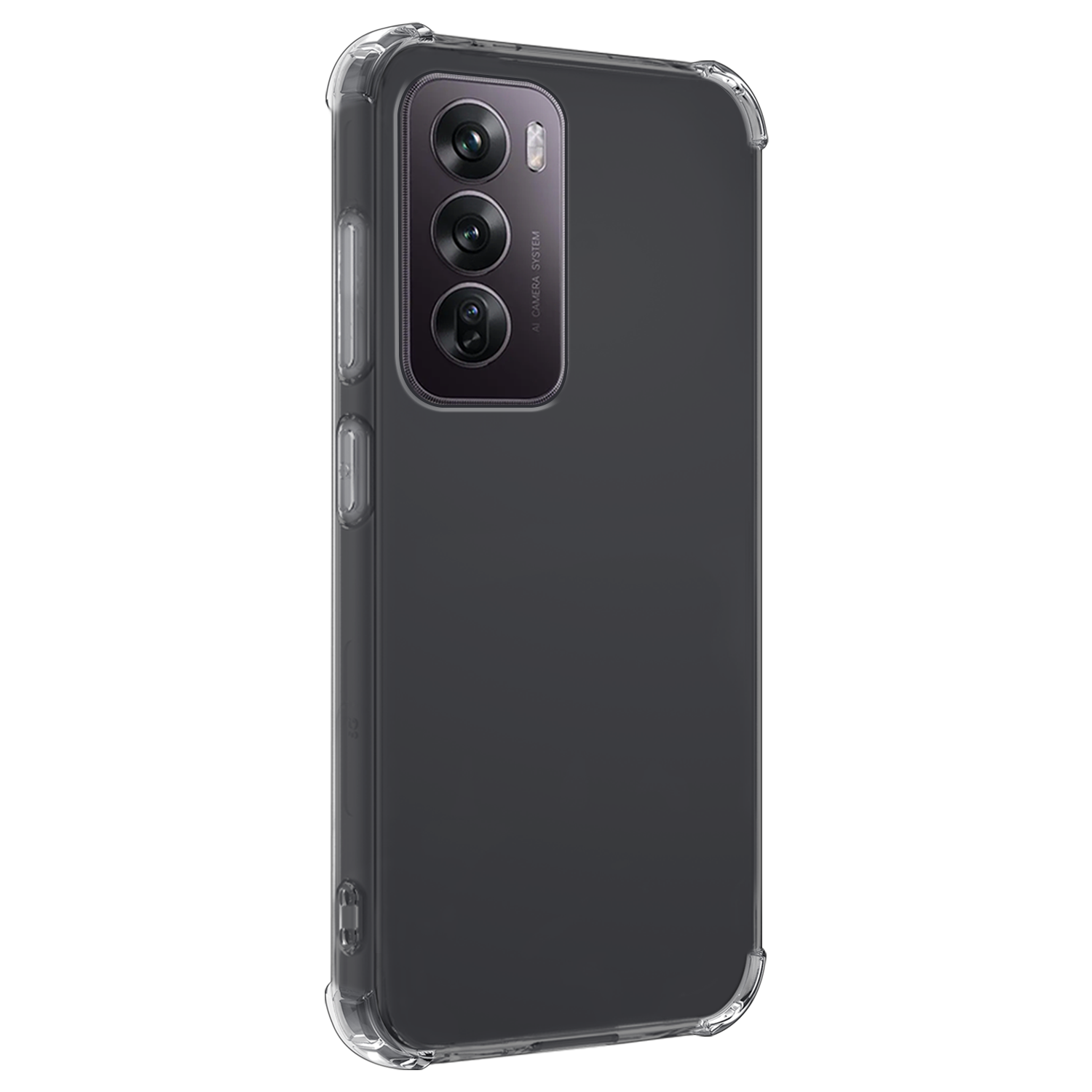 NoXx Hoesje Geschikt voor Oppo Reno12 Hoesje Shock Proof Cover Case Shockproof Met Screenprotector - Hoes Geschikt voor Oppo Reno12 Hoes Siliconen Back Case - Transparant