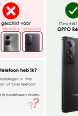 NoXx Hoes Geschikt voor Oppo Reno12 Hoesje Cover Siliconen Back Case Hoes - Zwart - 2x