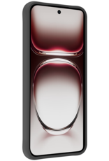NoXx Hoes Geschikt voor Oppo Reno12 Hoesje Cover Siliconen Back Case Hoes - Zwart - 2x