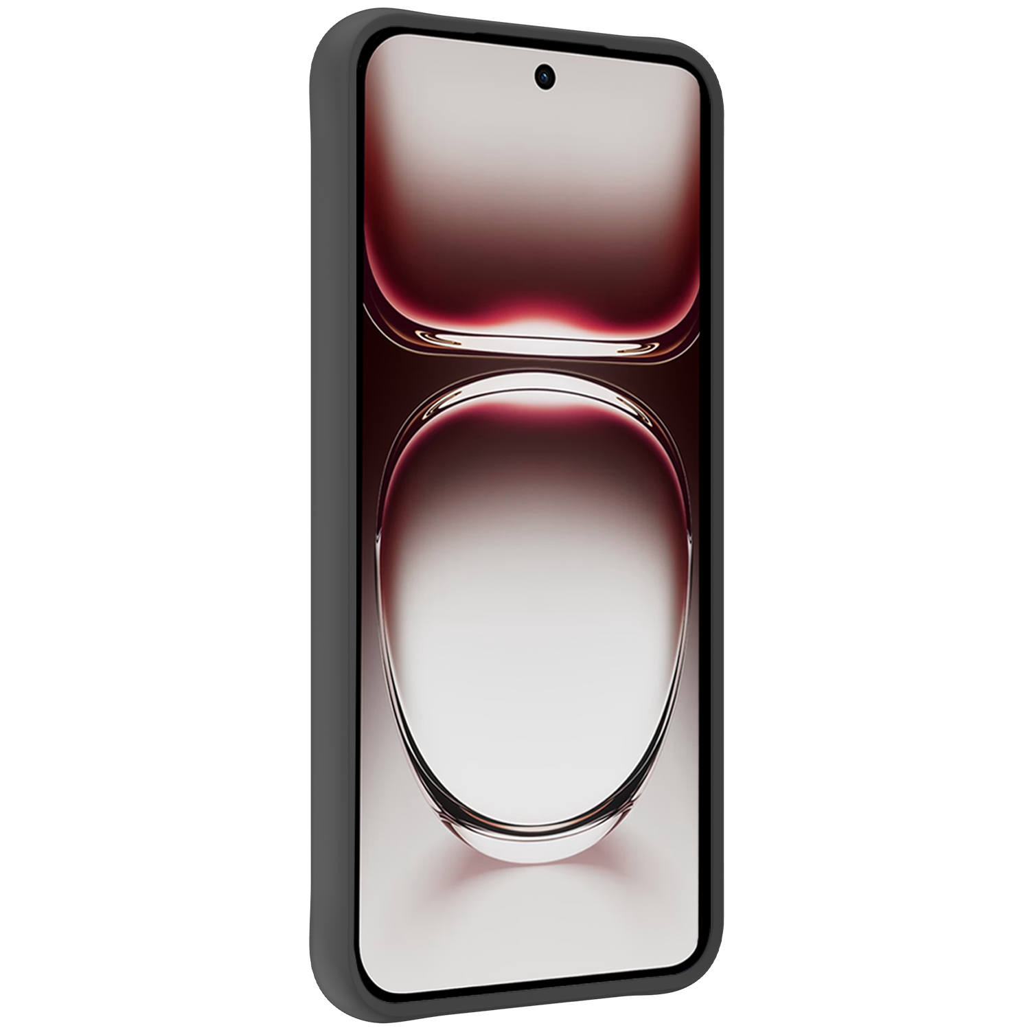 NoXx Hoes Geschikt voor Oppo Reno12 Hoesje Cover Siliconen Back Case Hoes - Zwart - 2x
