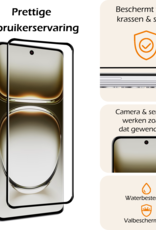 Nomfy Screenprotector Geschikt voor Oppo Reno12 Screenprotector Bescherm Glas - Screenprotector Geschikt voor Oppo Reno12 Screen Protector Tempered Glass Full Screen Full Cover - 2 PACK