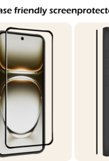 Nomfy Screenprotector Geschikt voor Oppo Reno12 Screenprotector Bescherm Glas - Screenprotector Geschikt voor Oppo Reno12 Screen Protector Tempered Glass Full Screen Full Cover - 3 PACK