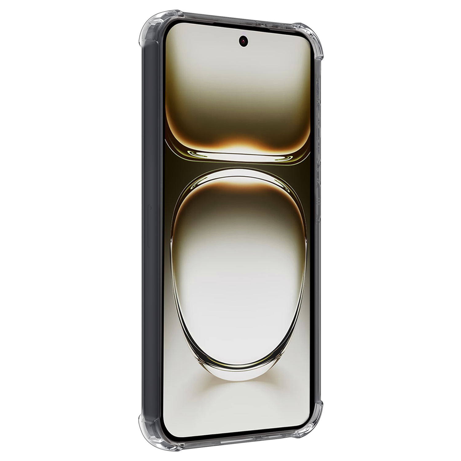 Nomfy Hoesje Geschikt voor Oppo Reno12 Hoesje Shock Proof Cover Case Shockproof Met Screenprotector - Hoes Geschikt voor Oppo Reno12 Hoes Siliconen Back Case - Transparant