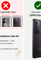 Nomfy Hoesje Geschikt voor Oppo Reno12 Hoesje Siliconen Cover Case - Hoes Geschikt voor Oppo Reno12 Hoes Back Case - 2-PACK - Zwart