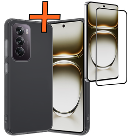 Nomfy Nomfy Oppo Reno12 Hoesje Siliconen Met Screenprotector - Transparant