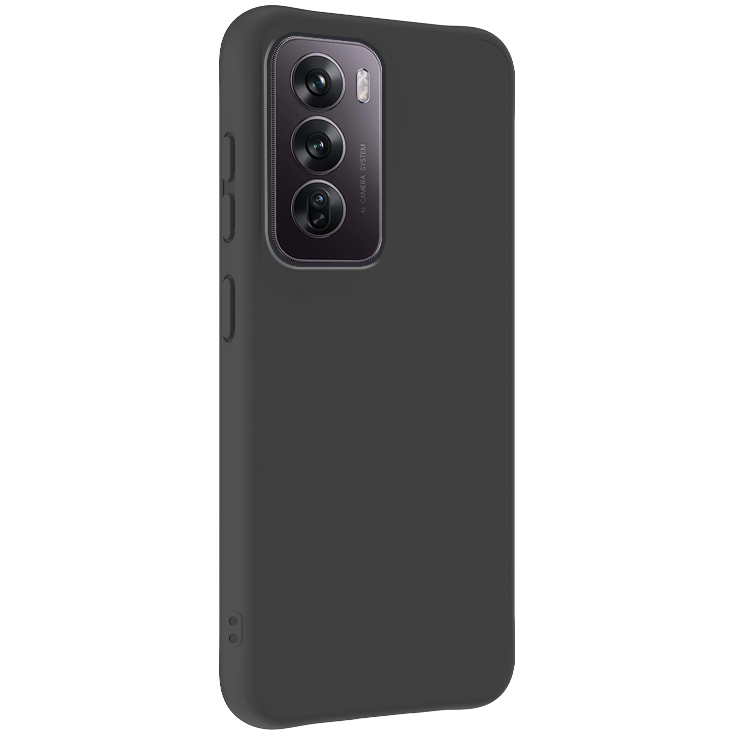 Nomfy Hoesje Geschikt voor Oppo Reno12 Hoesje Siliconen Cover Case Met Screenprotector - Hoes Geschikt voor Oppo Reno12 Hoes Back Case - Zwart