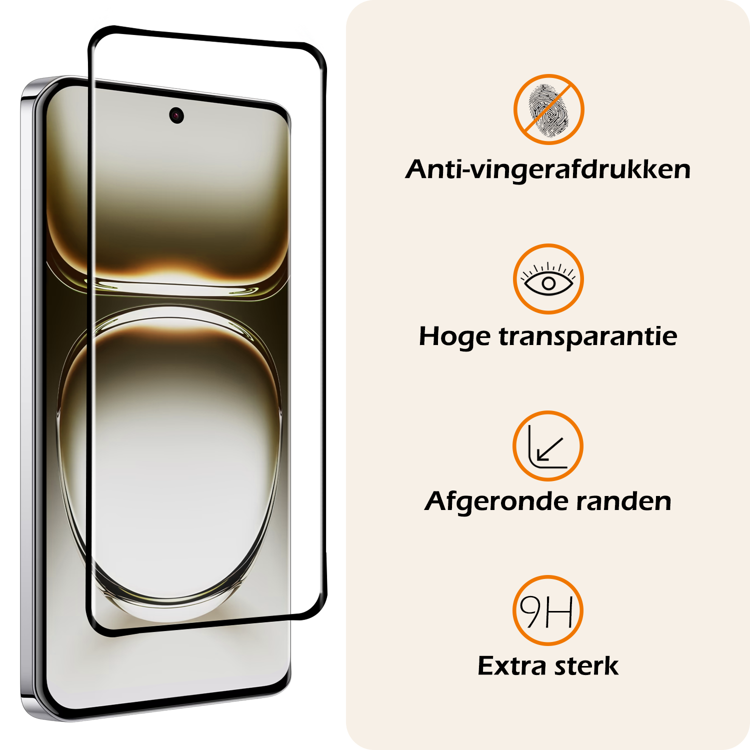 Nomfy Hoesje Geschikt voor Oppo Reno12 Hoesje Siliconen Cover Case Met Screenprotector - Hoes Geschikt voor Oppo Reno12 Hoes Back Case - Zwart