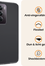 Nomfy Hoesje Geschikt voor Oppo Reno12 Hoesje Siliconen Cover Case Met 2x Screenprotector - Hoes Geschikt voor Oppo Reno12 Hoes Back Case - Transparant