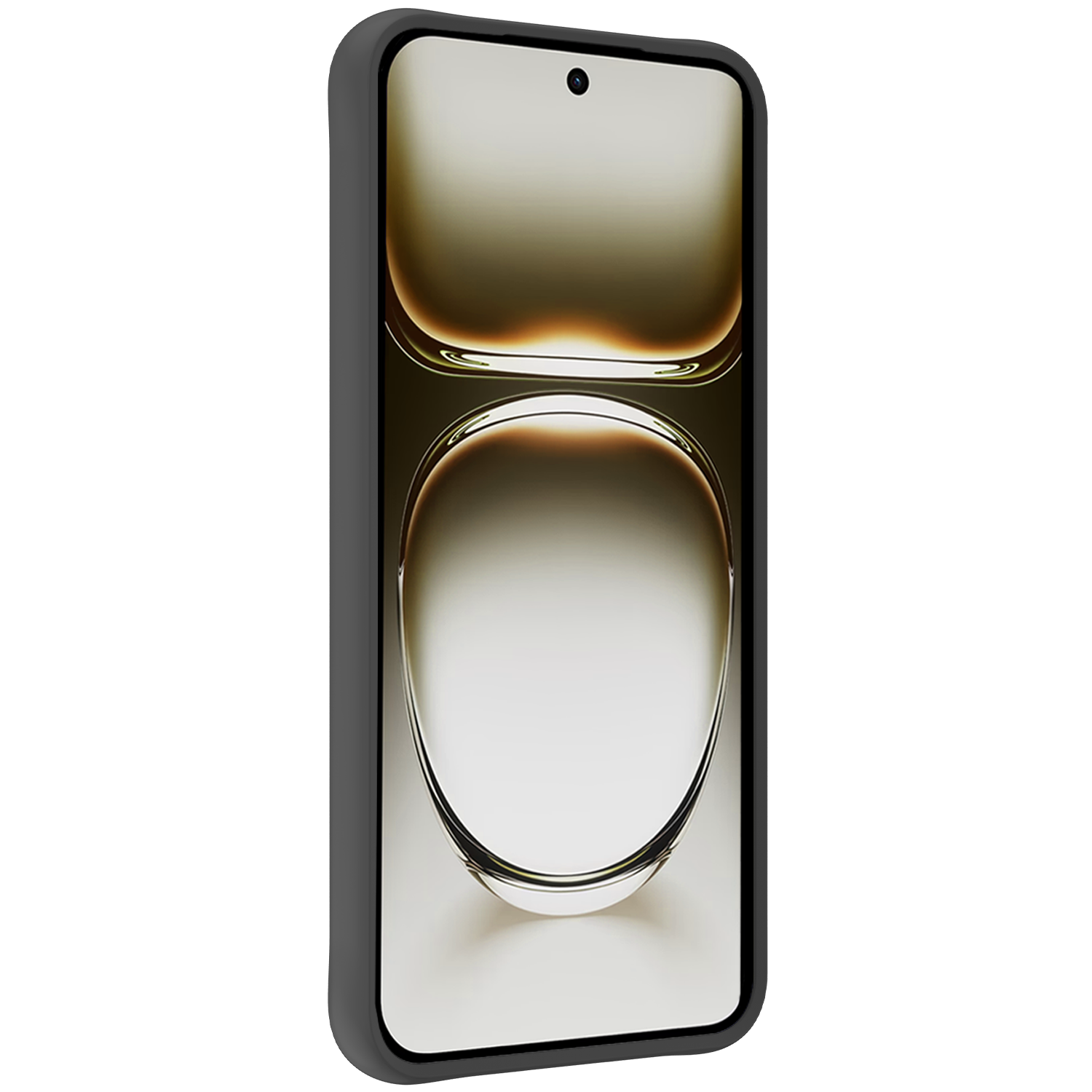 Nomfy Hoesje Geschikt voor Oppo Reno12 Hoesje Siliconen Cover Case Met 2x Screenprotector - Hoes Geschikt voor Oppo Reno12 Hoes Back Case - Zwart
