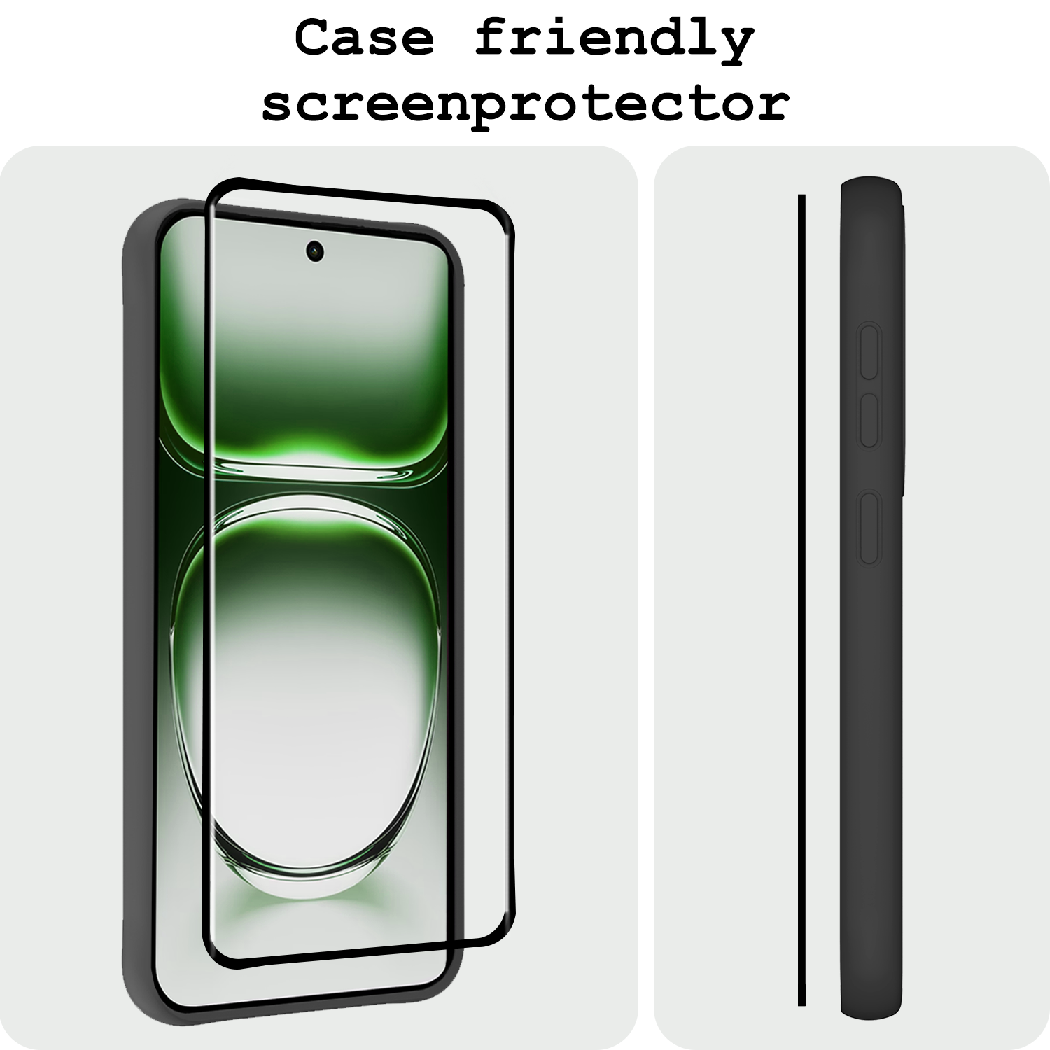 BASEY. Screenprotector Geschikt voor Oppo Reno12 Pro Screenprotector Beschermglas Full Cover - Screenprotector Geschikt voor Oppo Reno12 Pro Screen Protector Full Cover - 2 Stuks