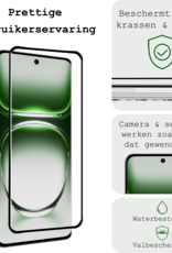 BASEY. Screenprotector Geschikt voor Oppo Reno12 Pro Screenprotector Beschermglas Full Cover - Screenprotector Geschikt voor Oppo Reno12 Pro Screen Protector Full Cover - 2 Stuks