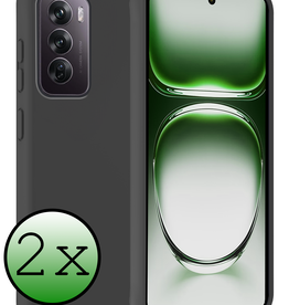 BASEY. BASEY. Oppo Reno12 Pro Hoesje Siliconen - Zwart - 2 PACK
