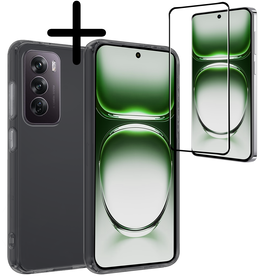 BASEY. BASEY. Oppo Reno12 Pro Hoesje Siliconen Met Screenprotector - Transparant
