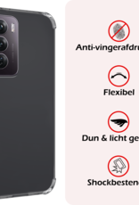 NoXx Hoesje Geschikt voor Oppo Reno12 Pro Hoesje Shock Proof Cover Case Shockproof Met Screenprotector - Hoes Geschikt voor Oppo Reno12 Pro Hoes Siliconen Back Case - Transparant