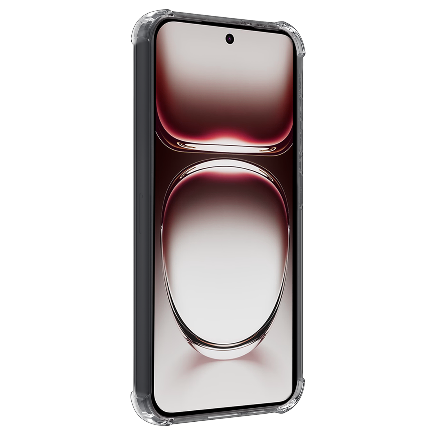 NoXx Hoesje Geschikt voor Oppo Reno12 Pro Hoesje Shock Proof Cover Case Shockproof Met Screenprotector - Hoes Geschikt voor Oppo Reno12 Pro Hoes Siliconen Back Case - Transparant