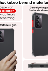 NoXx Hoesje Geschikt voor Oppo Reno12 Pro Hoesje Shock Proof Cover Case Shockproof Met 2x Screenprotector - Hoes Geschikt voor Oppo Reno12 Pro Hoes Siliconen Back Case - Transparant