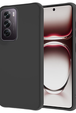 NoXx Hoes Geschikt voor Oppo Reno12 Pro Hoesje Cover Siliconen Back Case Hoes - Zwart