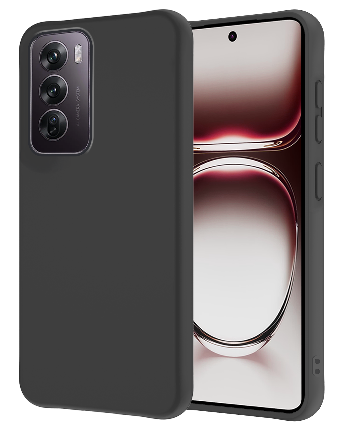 NoXx Hoes Geschikt voor Oppo Reno12 Pro Hoesje Cover Siliconen Back Case Hoes - Zwart