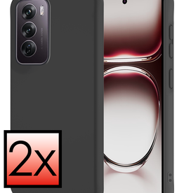 NoXx NoXx Oppo Reno12 Pro Hoesje Siliconen - Zwart - 2 PACK
