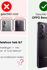 NoXx Hoes Geschikt voor Oppo Reno12 Pro Hoesje Cover Siliconen Back Case Hoes Met 2x Screenprotector - Zwart