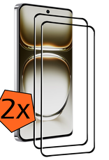 Nomfy Screenprotector Geschikt voor Oppo Reno12 Pro Screenprotector Bescherm Glas - Screenprotector Geschikt voor Oppo Reno12 Pro Screen Protector Tempered Glass Full Screen Full Cover - 2 PACK