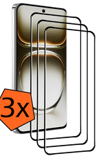 Nomfy Screenprotector Geschikt voor Oppo Reno12 Pro Screenprotector Bescherm Glas - Screenprotector Geschikt voor Oppo Reno12 Pro Screen Protector Tempered Glass Full Screen Full Cover - 3 PACK