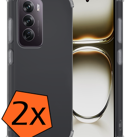 Nomfy Nomfy Oppo Reno12 Pro Hoesje Shockproof - Transparant - 2 PACK