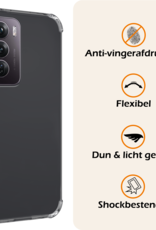 Nomfy Hoesje Geschikt voor Oppo Reno12 Pro Hoesje Shock Proof Cover Case Shockproof Met Screenprotector - Hoes Geschikt voor Oppo Reno12 Pro Hoes Siliconen Back Case - Transparant