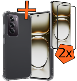 Nomfy Nomfy Oppo Reno12 Pro Hoesje Shockproof Met 2x Screenprotector