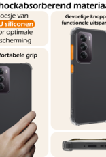 Nomfy Hoesje Geschikt voor Oppo Reno12 Pro Hoesje Shock Proof Cover Case Shockproof Met 2x Screenprotector - Hoes Geschikt voor Oppo Reno12 Pro Hoes Siliconen Back Case - Transparant