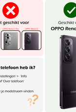 Nomfy Hoesje Geschikt voor Oppo Reno12 Pro Hoesje Siliconen Cover Case - Hoes Geschikt voor Oppo Reno12 Pro Hoes Back Case - 2-PACK - Transparant