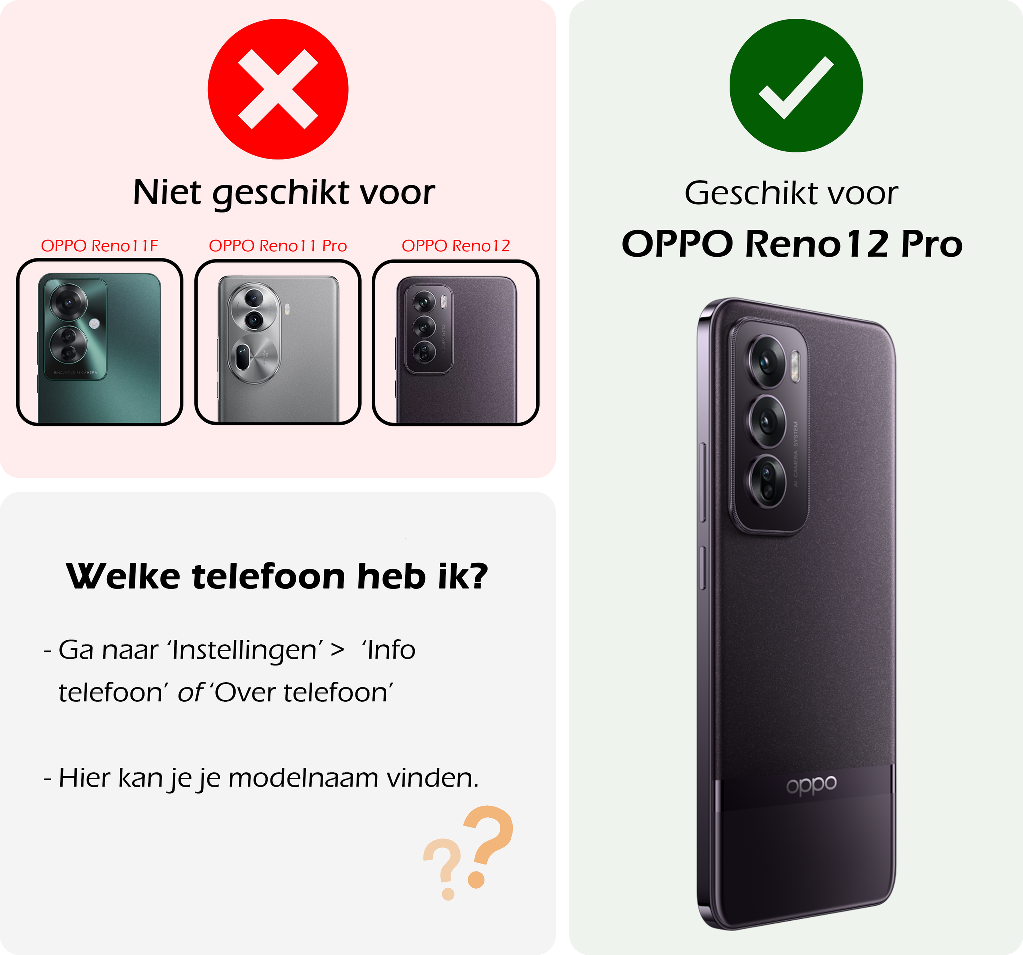 Nomfy Hoesje Geschikt voor Oppo Reno12 Pro Hoesje Siliconen Cover Case - Hoes Geschikt voor Oppo Reno12 Pro Hoes Back Case - 2-PACK - Transparant